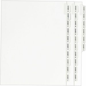 Avery  Legal Dividers, A-Z, Side Tabs, 26/ST, 11"x8-1/2", WE/BK