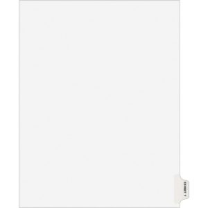 Avery  Index Dividers, "T", Side Tab, 8-1/2"x11", 25/PK, WE