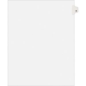 Avery  Legal Dividers w/Letter "B", Side Tab, 8-1/2"x11", 25/PK