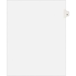 Avery  Legal Dividers w/Letter "D", Side Tab, 8-1/2"x11", 25/PK