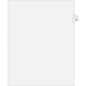 Avery  Legal Dividers w/Letter "E", Side Tab, 8-1/2"x11", 25/PK