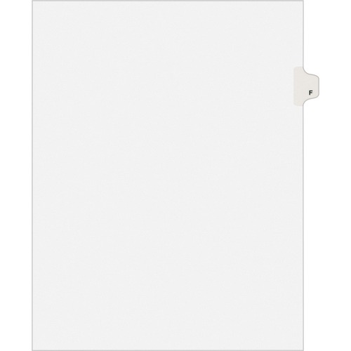 Avery Legal Dividers w/Letter "F", Side Tab, 8-1/2"x11", 25/PK