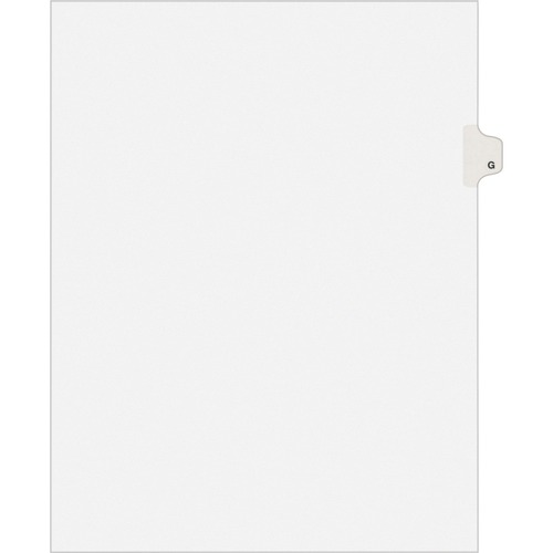 Avery Legal Dividers w/Letter "G", Side Tab, 8-1/2"x11", 25/PK