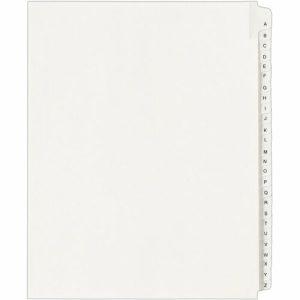Avery  Index Dividers,Collated,A-Z,Side Tab,8-1/2"x11",26/ST,White
