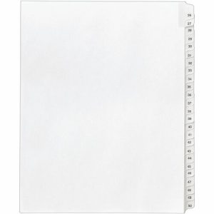Avery  Index Dividers,Collated,26-50,Side Tab,8-1/2"x11",25/ST,WE