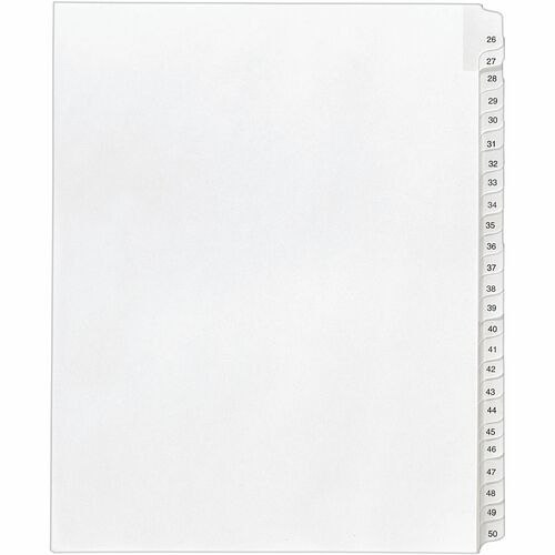 Avery Index Dividers,Collated,26-50,Side Tab,8-1/2"x11",25/ST,WE