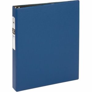 Avery  Economy Binder, Round Ring, 1" Capacity, 8-1/2"x11", Blue