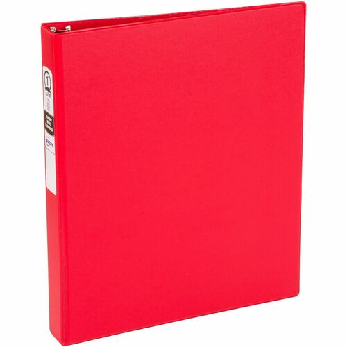 Avery Economy Binder, Round Ring, 1" Capacity, 8-1/2"x11", Red