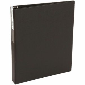 Avery  Economy Ring Binder W/Label holder, 1" Capacity, Black