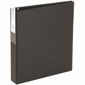 Avery  Economy Ring Binder W/Labelholder, 2" Capacity, Black