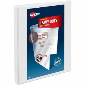 Avery  Slant Ring View Binder,1/2" Cap.,Stnd,11"x8-1/2", White
