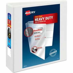 Avery  Slant Ring View Binder, 3" Capacity, 11"x8-1/2", White