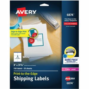 Avery Laser Labels,Matte,Mailing,3"x3-3/4",150/PK,WE