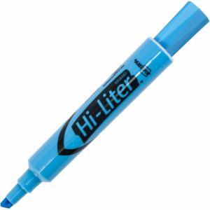 Avery  Desk Style Highlighter, Chisel Pt, Light Blue Ink