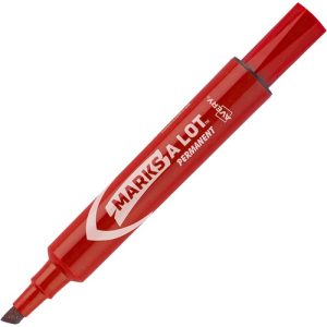 Avery  Markers, Permanent Ink, 3/16"Chisel Point,1 DZ, Red Ink