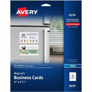 Avery  Business Cards,f/Inkjet,Magnetic,2"x3-1/2",30/PK,5PK/CT,WE