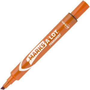 Avery  Large Permanent Ink Markers, Chisel Point, Orange Ink