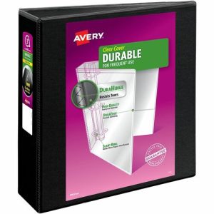 Avery  View Binder, 3" Capacity, 11"x8-1/2", Black