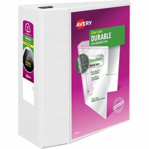 Avery  View Binder, 5" Capacity, 8-1/2"x11", White