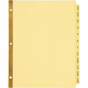 Avery  Preprinted Dividers,Monthly,Jan-Dec, 8-1/2"x11",12-tab,BF