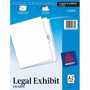 Avery  Index Dividers,A-Z,w/Table of Content,11"x8-1/2",WE