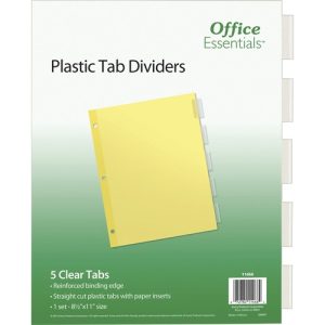 Avery  Economy Insertable Dividers, 11"x8-1/2", Tabs, Clear