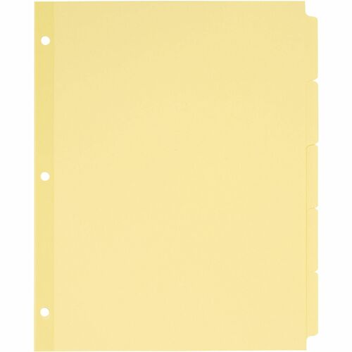 Avery Plain Tab Dividers, 5-Tab/Set, 3HP, 11"x8-1/2", 36/BX, Buff