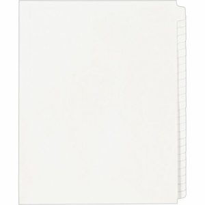 Avery  Blank Tabs, Side Tab, 11"x8-1/2", White
