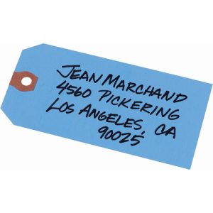 Avery  Shipping Tag, No 5, Plain, 4-3/4"x2-3/8", 1000/BX, Blue