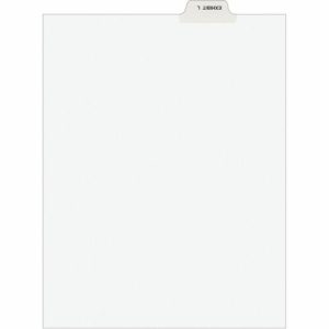 Avery  Divider, "Exhibit L", Bottom Tab, 8-1/2"x11", 25/PK, White