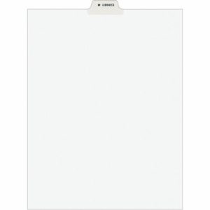 Avery  Divider, "Exhibit M", Bottom Tab, 8-1/2"x11", 25/PK, White