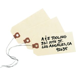 Avery  Shipping Tags, Wired, 4-1/4"x2-1/8", 1000/BX, Manila