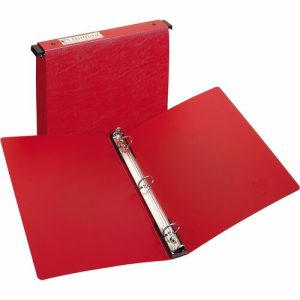 Avery  Hanging Storage Binder,3 Ring,1" Capacity,11"x8-1/2",Red