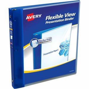Avery  Presentation Binder, Flexible, View Pocket, 1/2" Cap, Blue