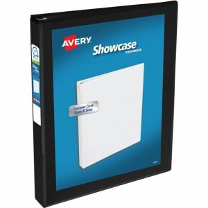 Avery  View Binder, Round Rings, 1" Capacity, 8-1/2"x11", Black