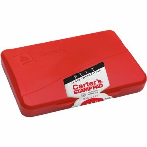 Avery  Felt Stamp Pad, Size 1, 2-3/4"x4-1/4", Red Ink