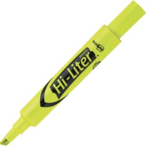 Avery  Highlighter, Chisel Point, 1 DZ, Fluorescent Yellow