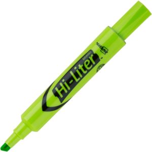 Avery  Highlighter, Chisel Point, 1 DZ, Fluorescent Green