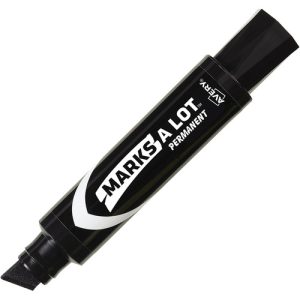 Avery  Permanent Markers, Jumbo, Chisel Point, Black