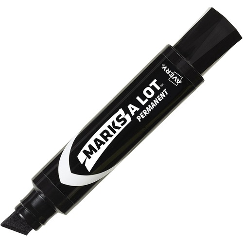 Avery Permanent Markers, Jumbo, Chisel Point, Black