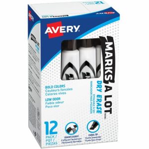 Avery  Dry-erase Marker, Chisel Point, Black