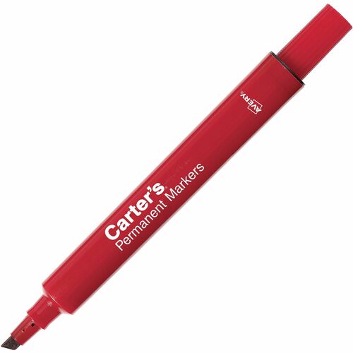 Avery Permanent Marker, Large, Chisel Tip, Red