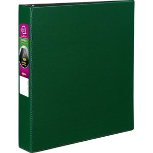 Avery  Binder w/Label Holder,Slant Ring,1-1/2" Cap,8-1/2"x11",Green