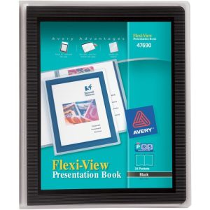 Avery  Presentation Books, 24 Pages, 8-1/2"x11", Black Framed Cover