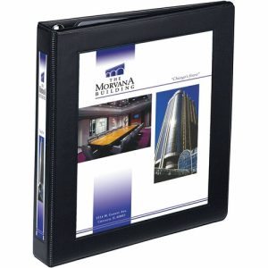 Avery  View Binder,Locking D-Ring,1" Cap,11"x8-1/2",Black
