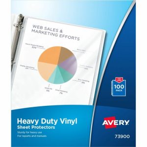 Avery  Sheet Protectors,Top-Ld,3HP,Hvywt,11"x8-1/2",100/BX,CL