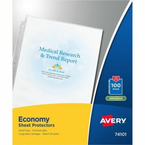 Avery  Sheet Protectors,Economy Weight,11"x8-1/2",100/BX,Semi-clear