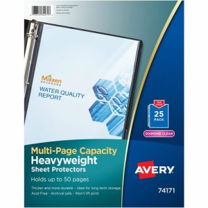 Avery  Sheet Protectors, Top Load, 11"x8-1/2", 25/PK, Diamond Clear