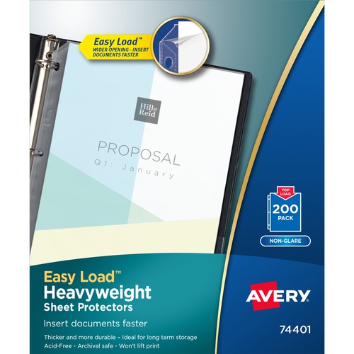 Avery Sheet Protectors, Hvyweight, Nonglare,11"x8-1/2",200/BX,CL