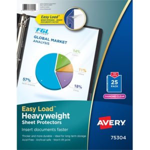 Avery  Sheet Protector, Hvyweight, 11"x8-1/2", 25/BX, Clear